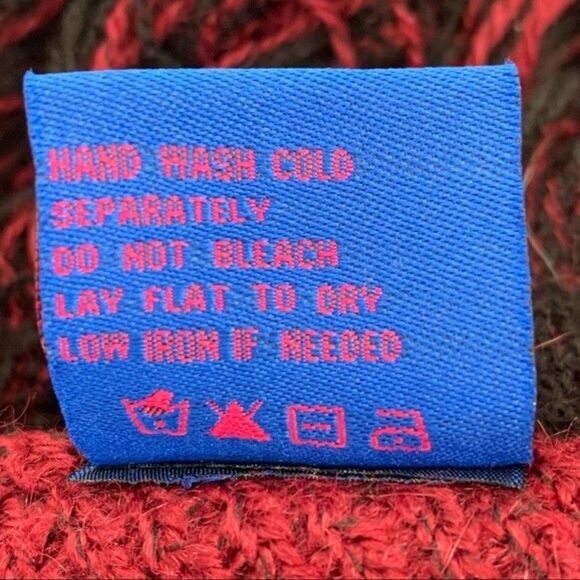 Twiggy London Art to Wear Thick Knit Boho Aztec Pattern Fringe Poncho Sweater - Picture 7 of 7